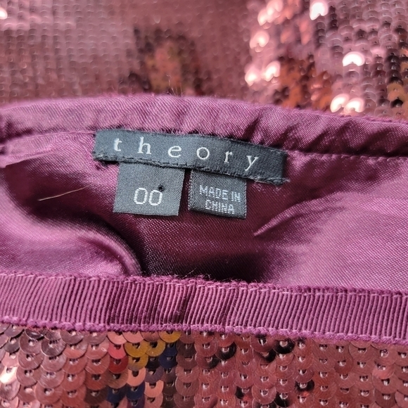 Theory Sequin Roxanne Spread Mini Skirt Size 00 - Picture 7 of 12